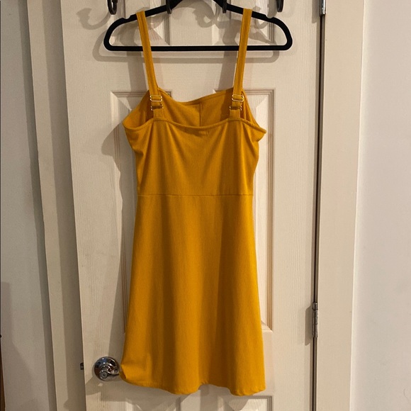 Mustard Yellow Button-Down Sundress - Picture 4 of 4